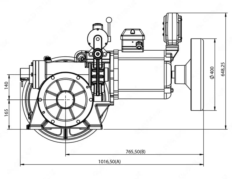 Лифтовый двигатель AKIS VF3X 7,5 kW — 6
