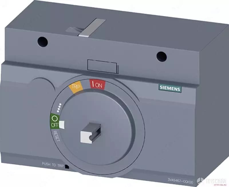 Поворотный привод с фронтальной установкой. IEC IP30/40 принадлежность для: 3VA2 400/630 — 2