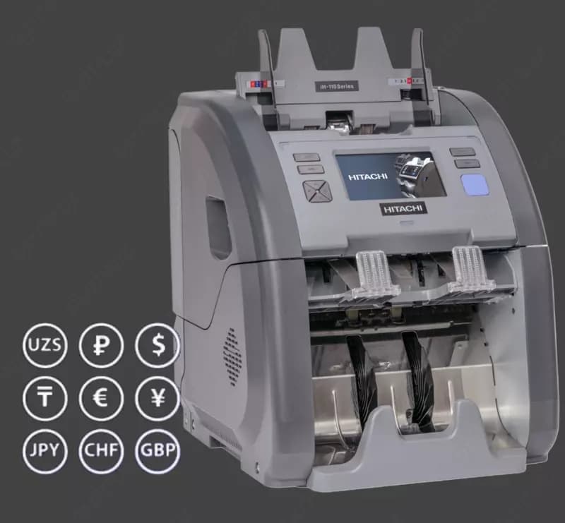 HITACHI 110F Сортировщик банкнот двухкарманный (мультивалютный) с функцией ветхости — 2