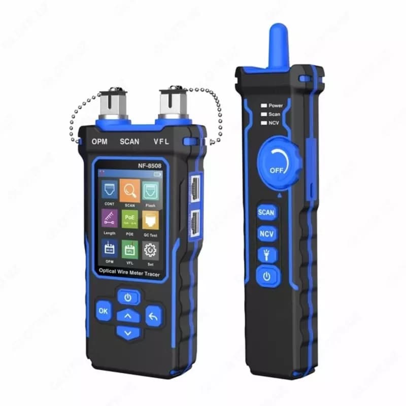 NOYAFA NF-8508 сетевой Кабельный тестер LAN оптический измеритель мощности тестер с ЖК-дисплеем измеритель длины Wiremap тестер — 1