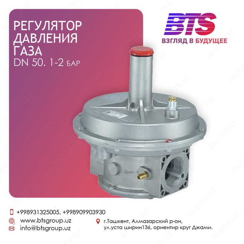Регулятор газа (рудуктор) dn 50 входное давление: 1-2 бар выходное давление: 55-110 мбар — 1