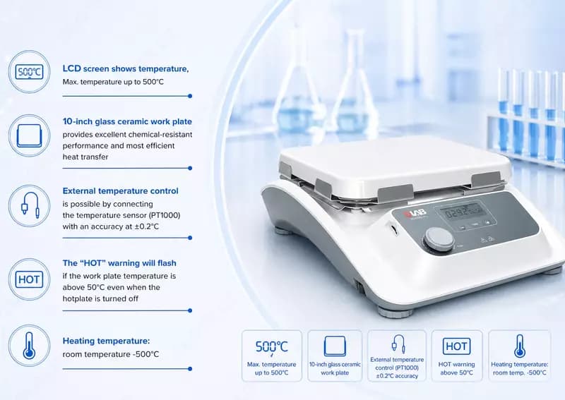 Цифровая нагревательная плита HP500-Pro с ЖК-дисплеем — 1