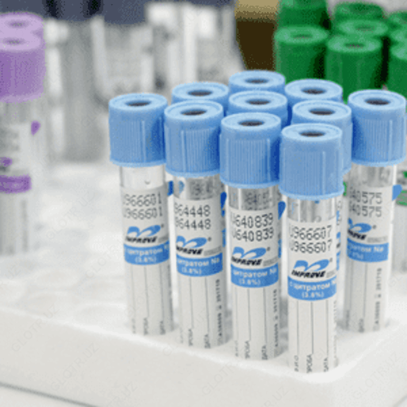 Вакумные пробирки Improvacuter с Цитрат натрия 3,2% (голубая крышка) — 2