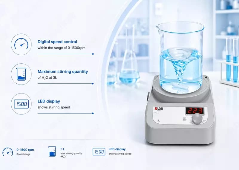 Цифровая магнитная мешалка MS-PA с LED-дисплеем — 1
