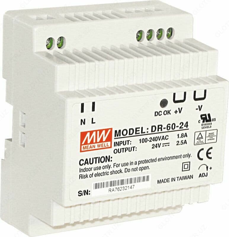 Блок питания MEANWELL DR-60-24 — 3