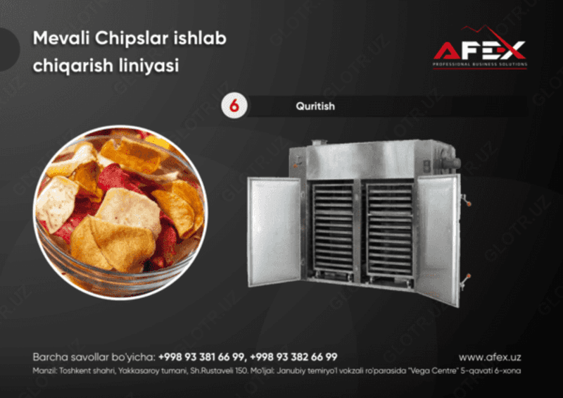 Линия по производству фруктовых чипсов AF-L001 — 4