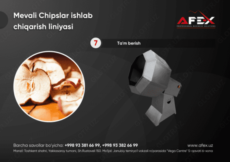 Линия по производству фруктовых чипсов AF-L001 — 5