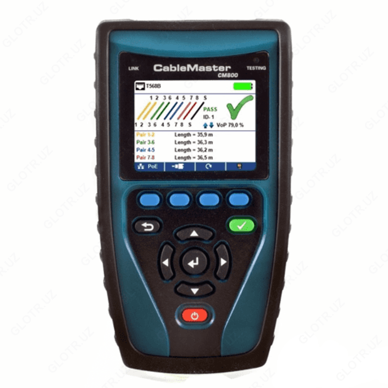 CableMaster 800 — сетевой тестер витой пары RJ45/12/11 и коаксиального кабеля (с определением длины, метод TDR) — 1