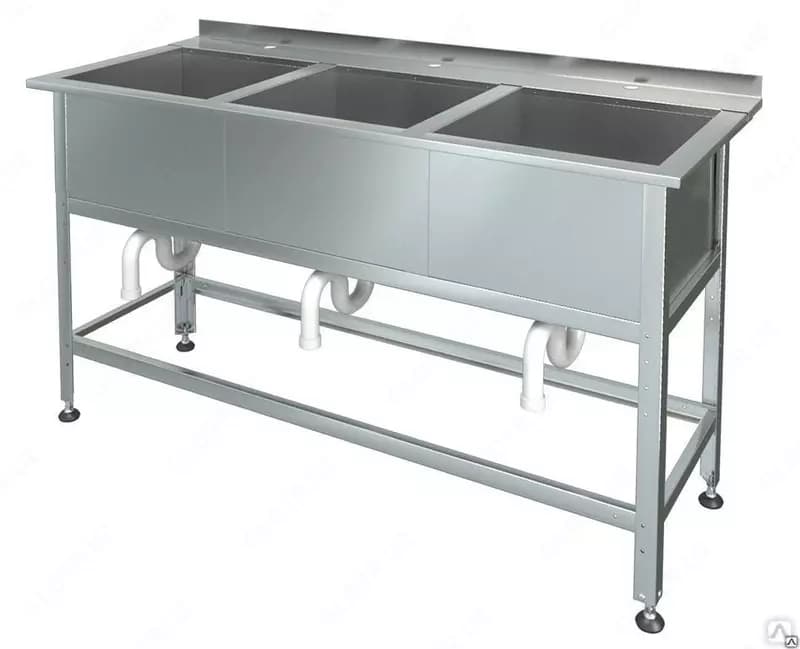 Ванна моечная цельнотянутая 2-х секционная 1100х600х850 — 3