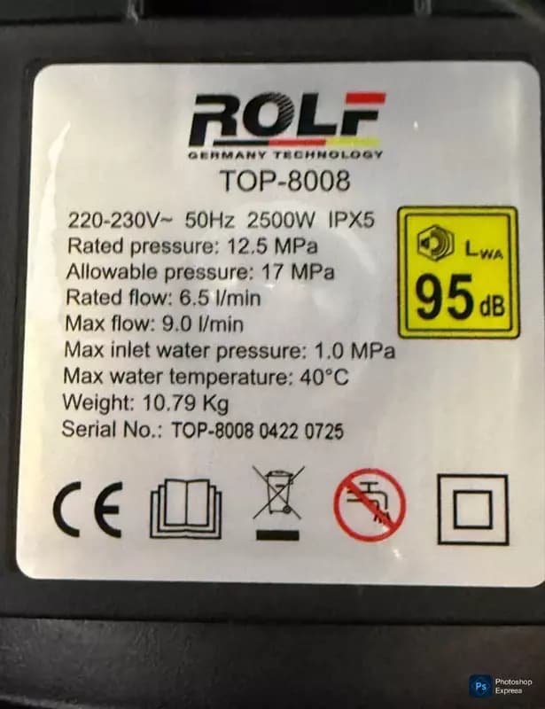Аппарат Мойка высокого давления ROLF TOP-8008 | 2500 Вт | 17 МПа из Первых рук Оптовая цена — 3