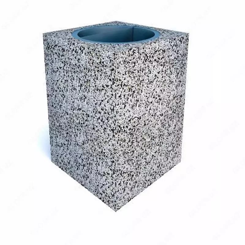 Урна бетонная Square Round (РB1214), мраморная фактура — 1