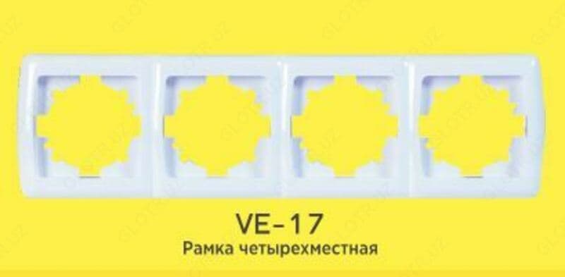 Рамка для розеток и выключателей VERA VE-17, четырехместная — 1