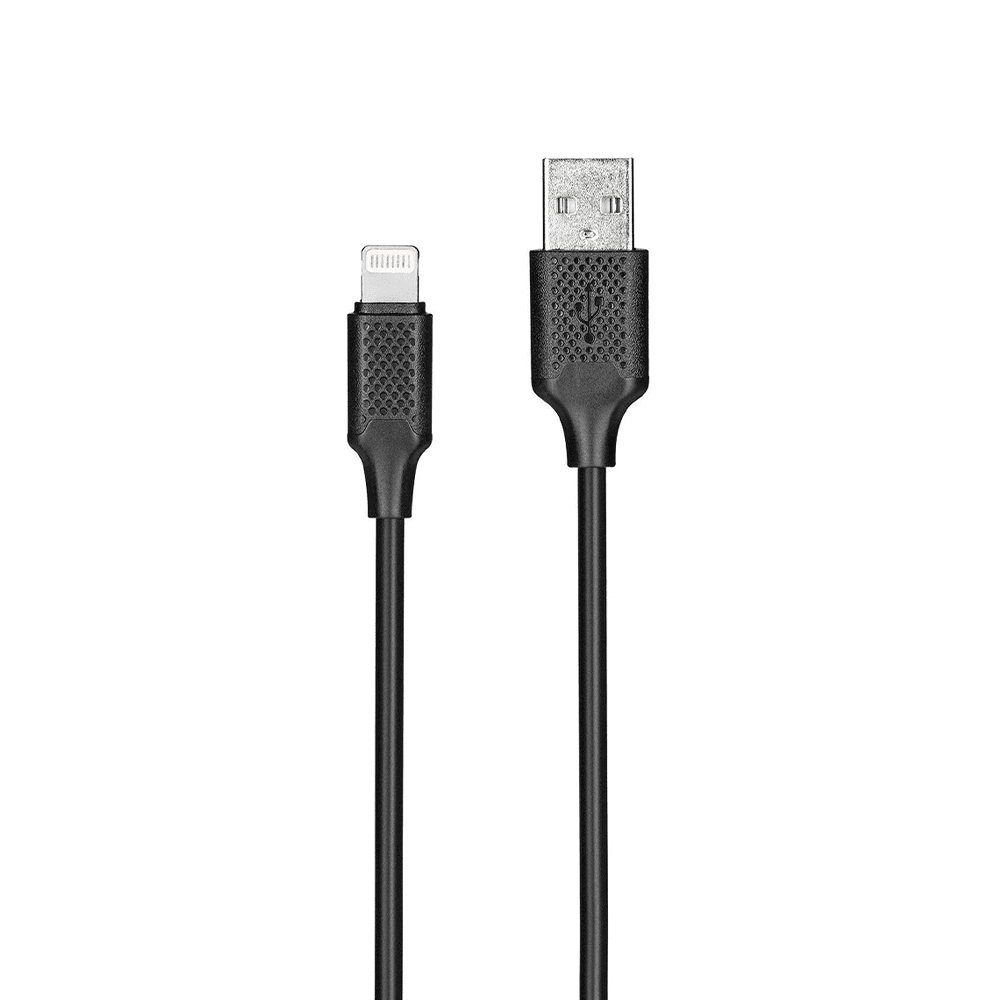 Кабель KITs USB 2.0 to Lightning cable, 2A, black, 1m (KITS-W-003) — 2