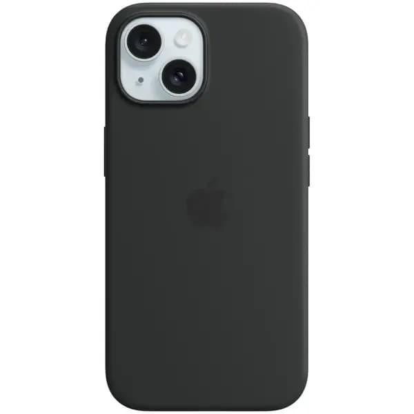 G‘ilof iPhone 15 uchun Black Silikon MagSafe — 2