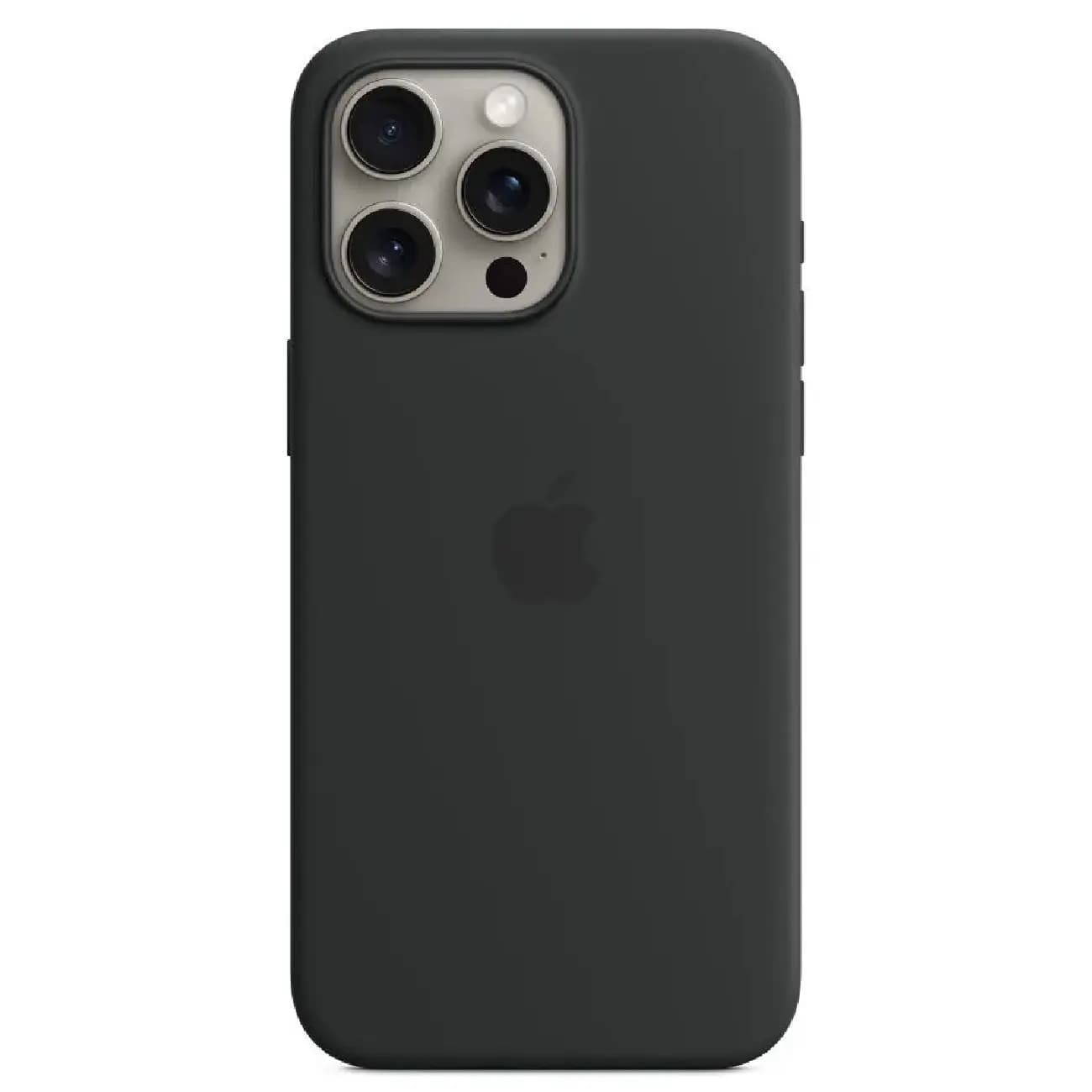 iPhone 15 Pro uchun Qora Silikon MagSafe g‘ilof — 4