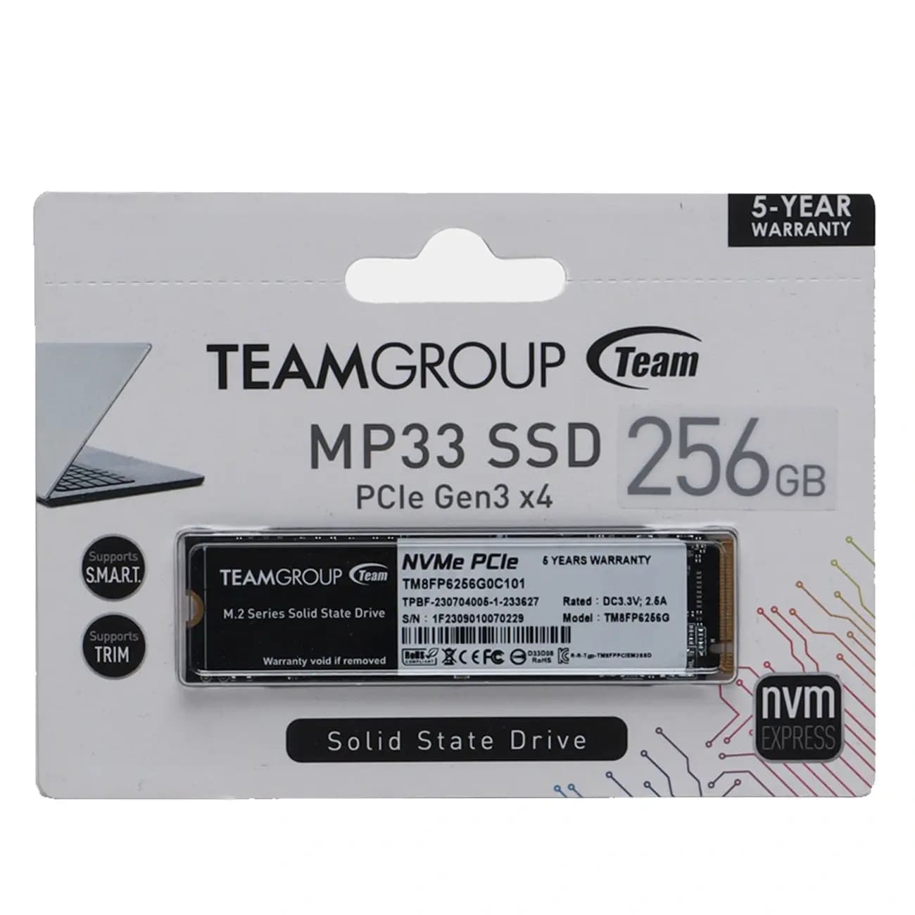 Drayver SSD Teamgroup 256GB M2 NVMe — 4