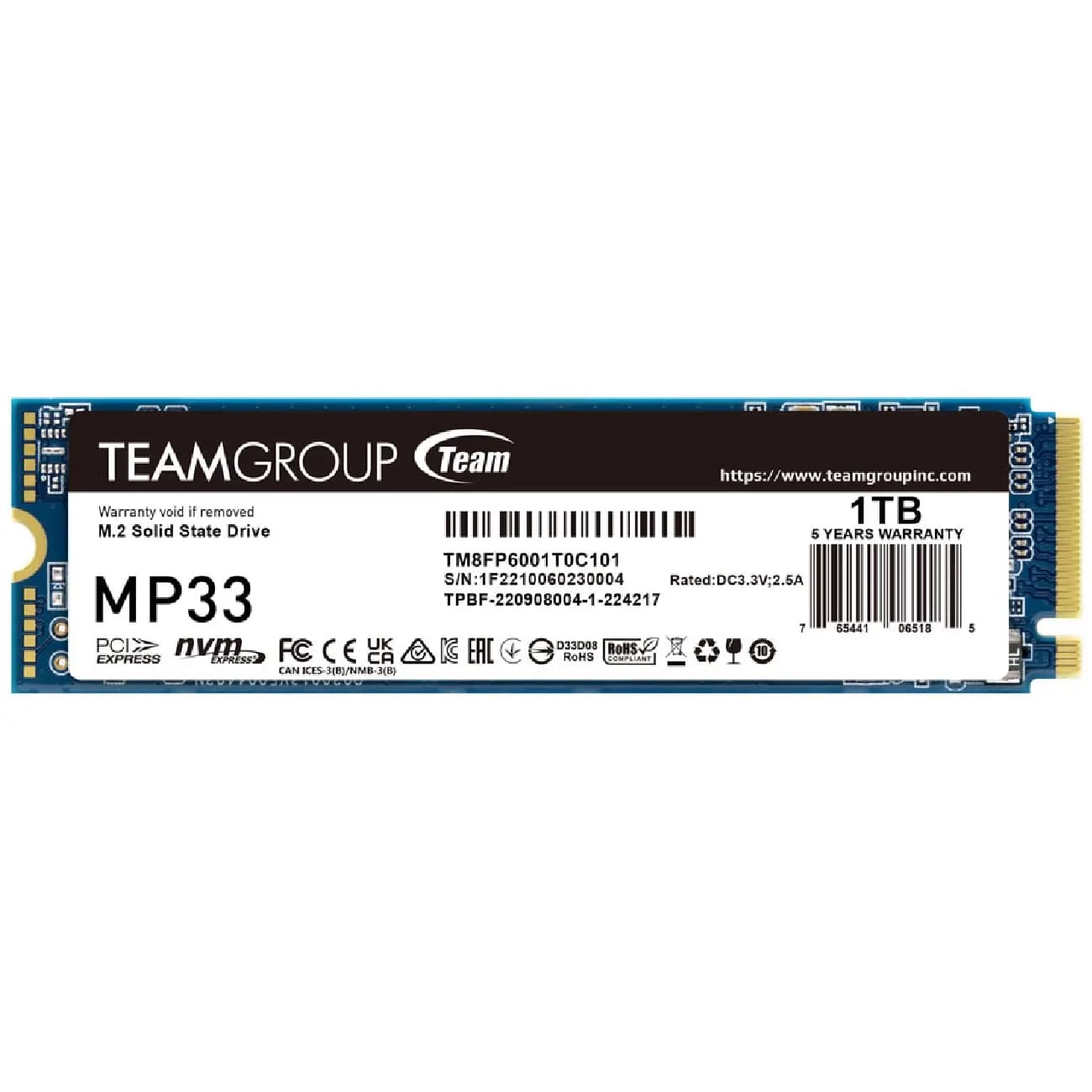 SSD xotira Teamgroup 1TB M2 NVMe — 1