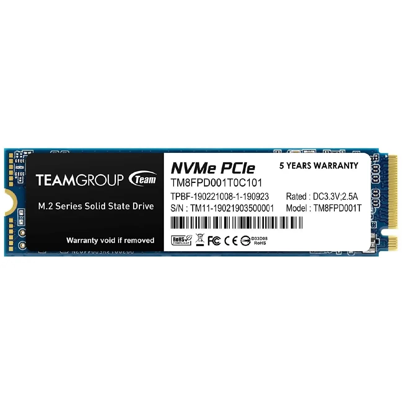 SSD xotira Teamgroup 1TB M2 NVMe — 2
