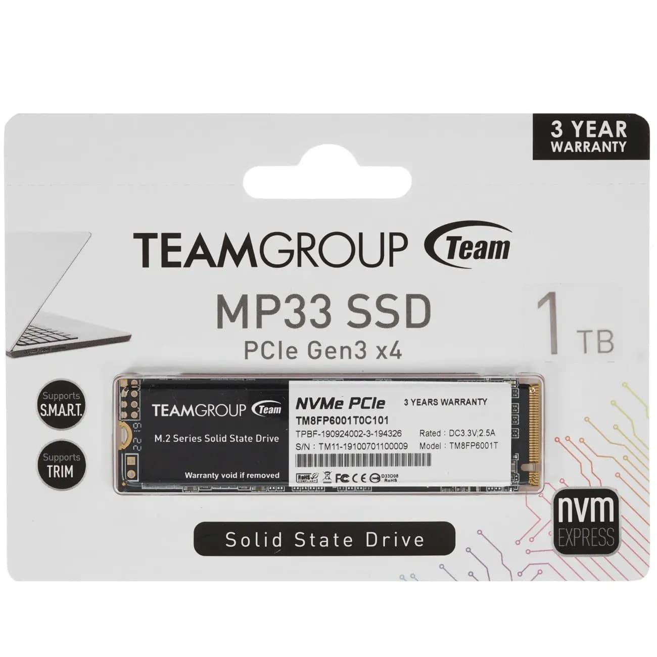 SSD xotira Teamgroup 1TB M2 NVMe — 4