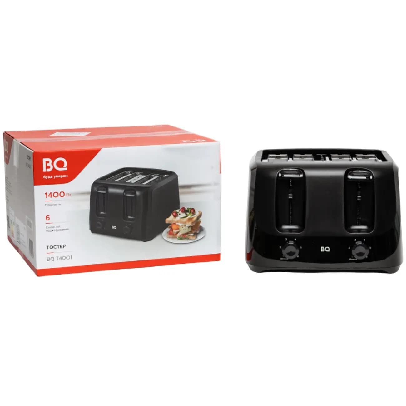Toster BQ T4001 Black — 6