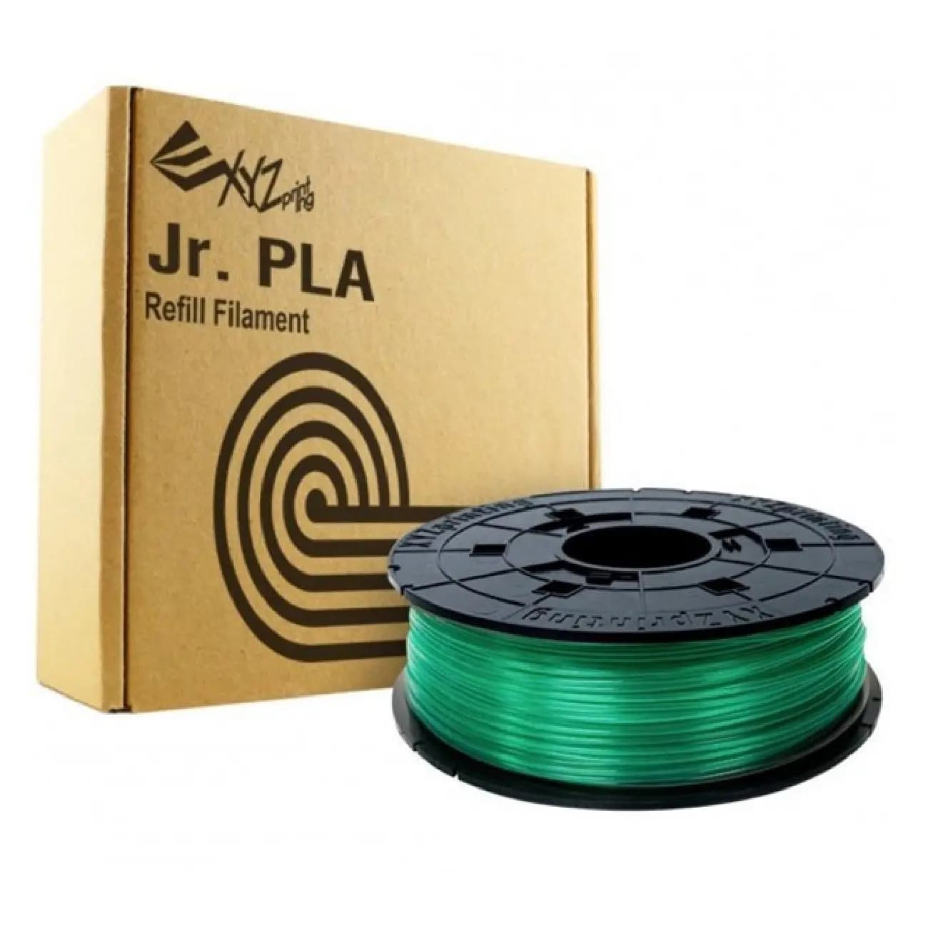 Ip g‘altagi 1.75mm/0.6kg PLA XYZprinting Filament da Vinci uchun, shaffof yashil — 4