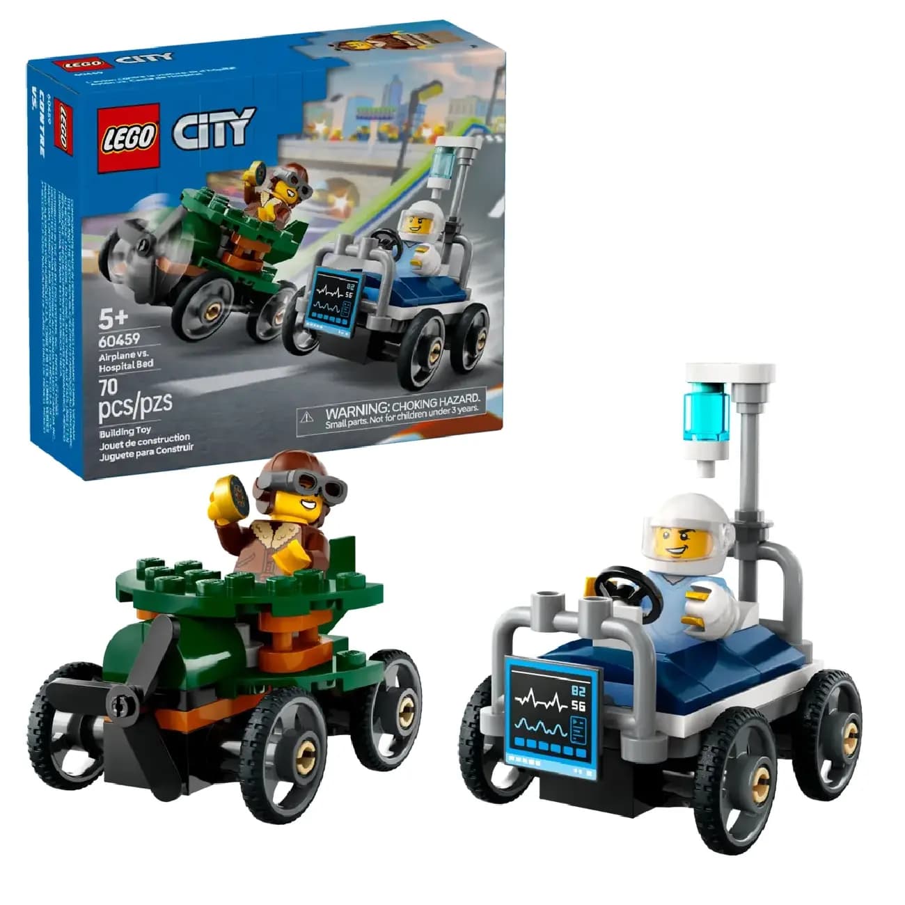 Konstruktor LEGO City “Poyga: samolyot kasalxona krovatiga qarshi” 60459 — 1