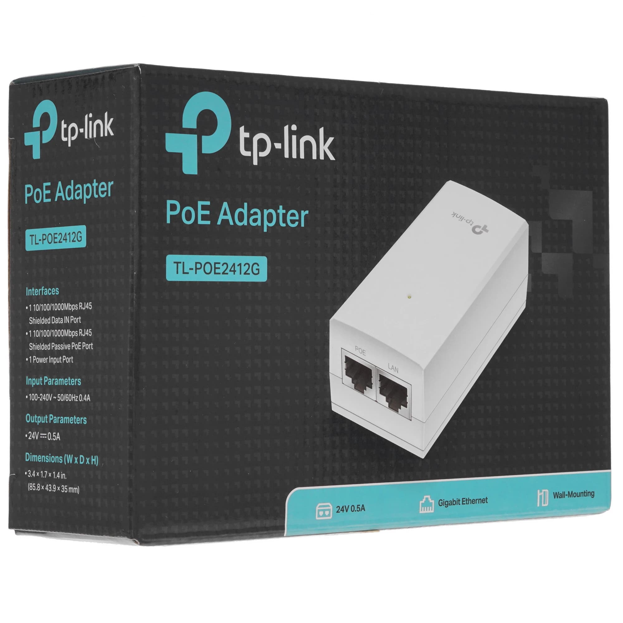 PoE adapteri TP-LINK POE2412G Omada 24V Passive PoE Adapter — 6