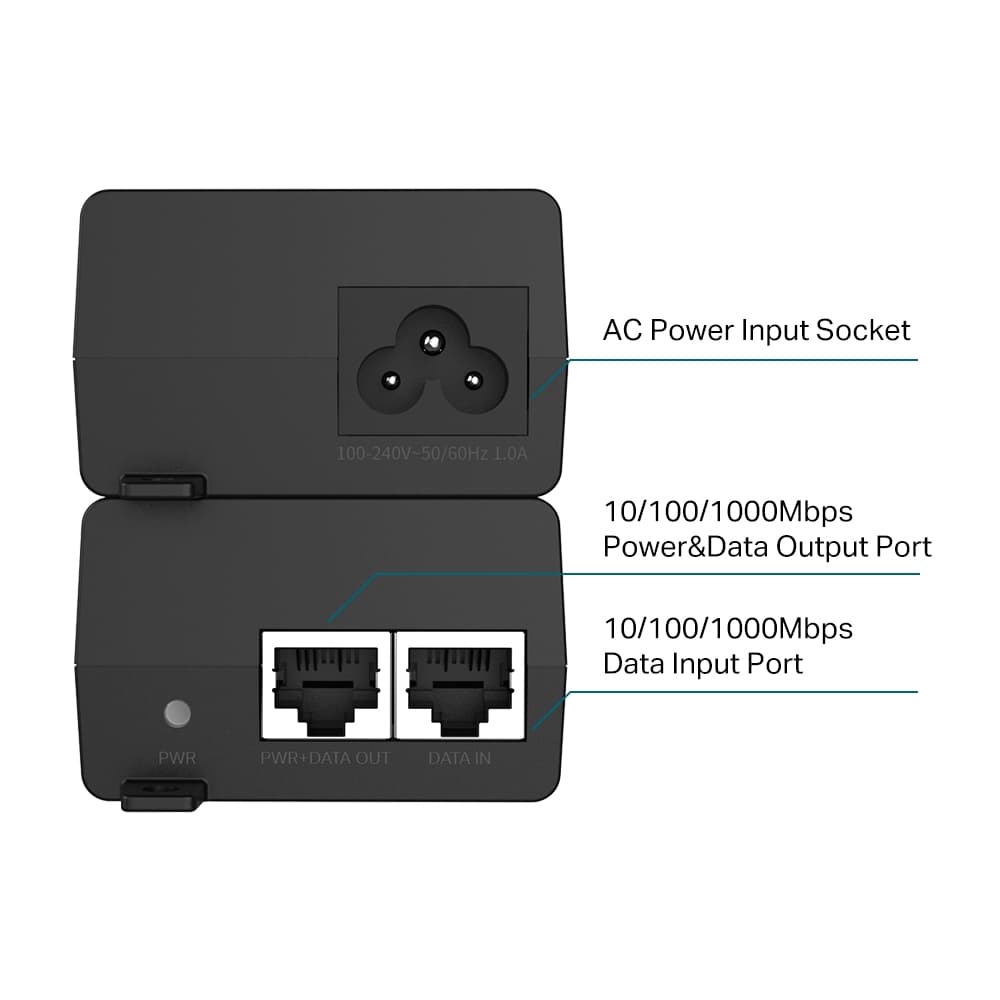 PoE injektor TP-LINK POE160S Omada PoE+ Injector Adapter — 3