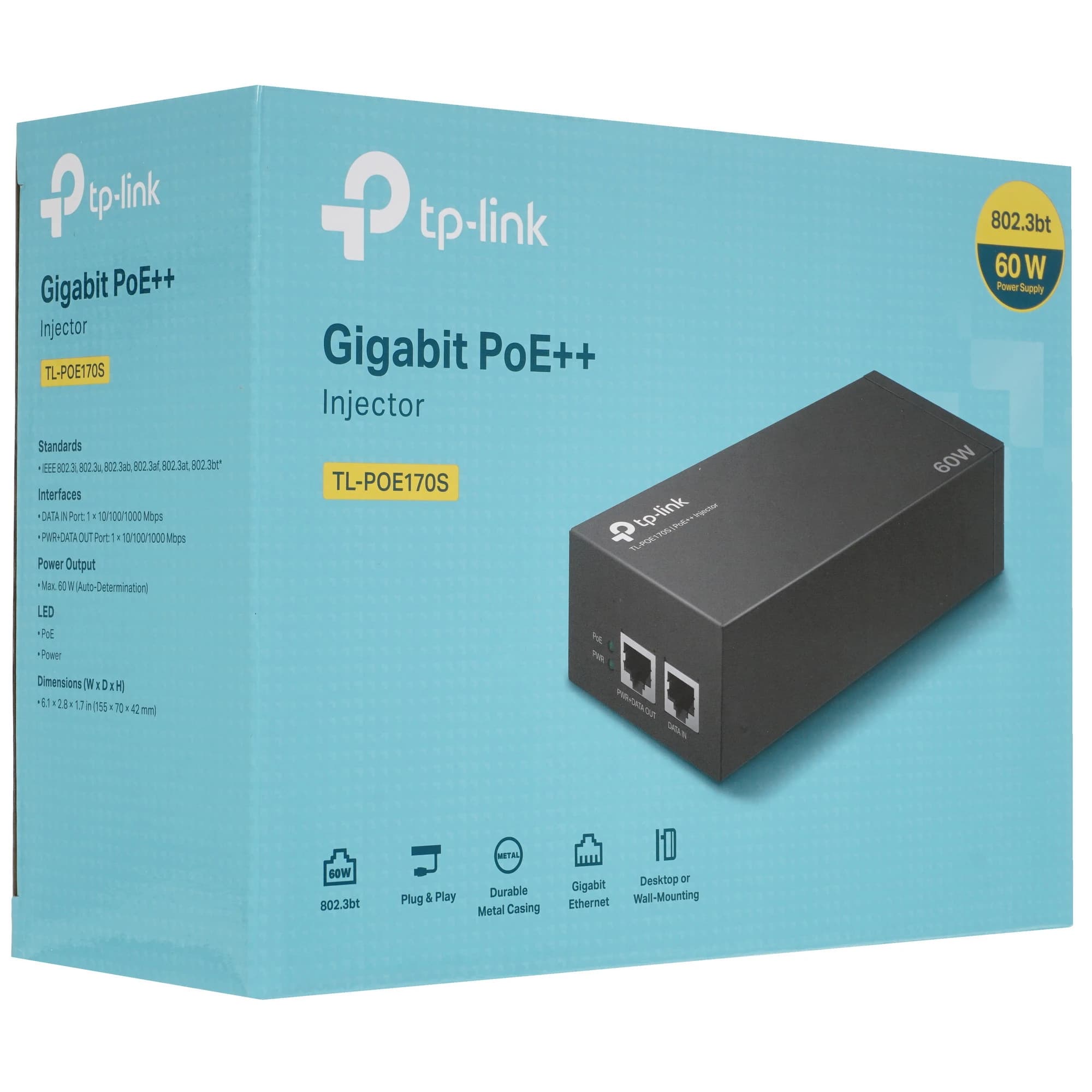 PoE injektor TP-LINK POE170S Omada PoE++ Injector Adapter — 6