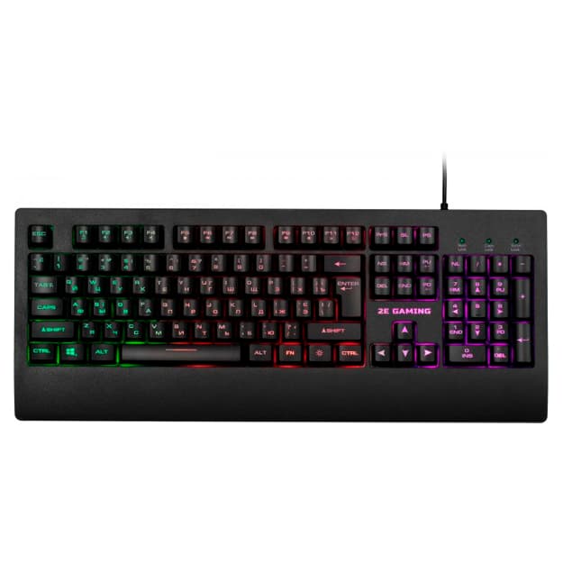 Клавиатура 2E Gaming KG330 LED Ukr USB Black (2E-KG330UBK) — 1