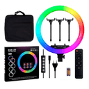 Кольцевая селфи лампа RGB LED «MJ18» без штатива