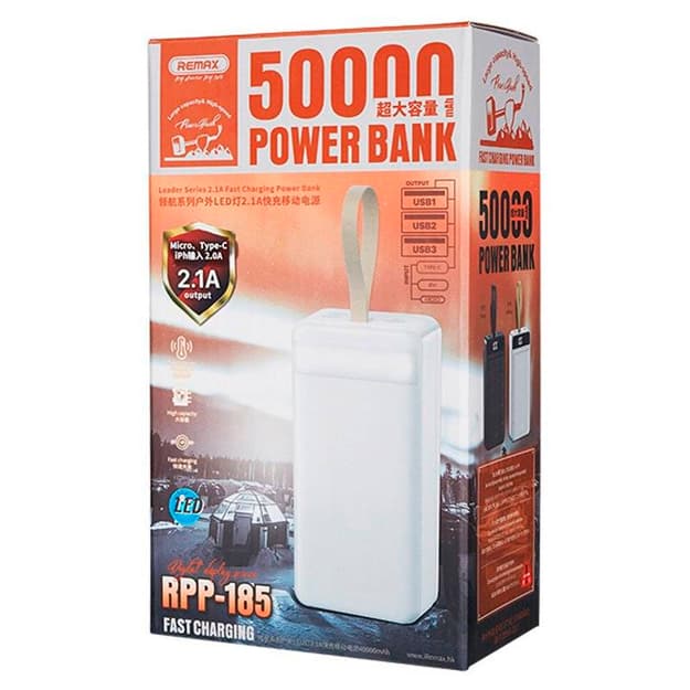 Tashqi akkumulyator Remax RPP 185 50000mah — 2