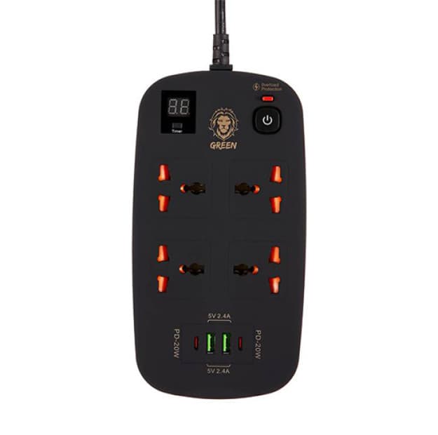Green GNPS2PDBK 41571 ko'p portli aqlli rozetkasi sp-phone41571 — 1