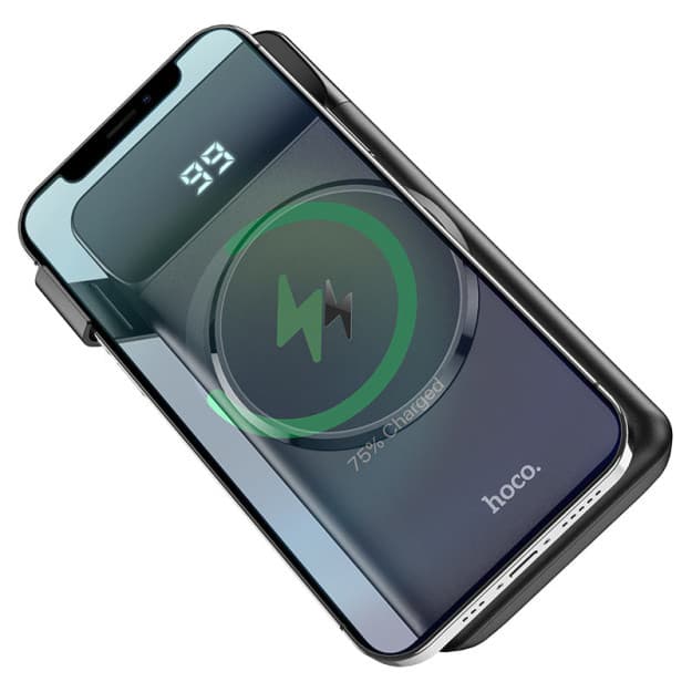 Hoco j76 10000mAh 40770 simsiz zaryadlash bilan tashqi batareya sp-phone40770 — 1