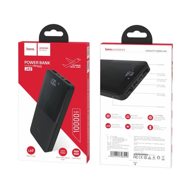 Portativ batareya hoco J42 10000mAh (qora) 33145 sp-phone33145 — 1
