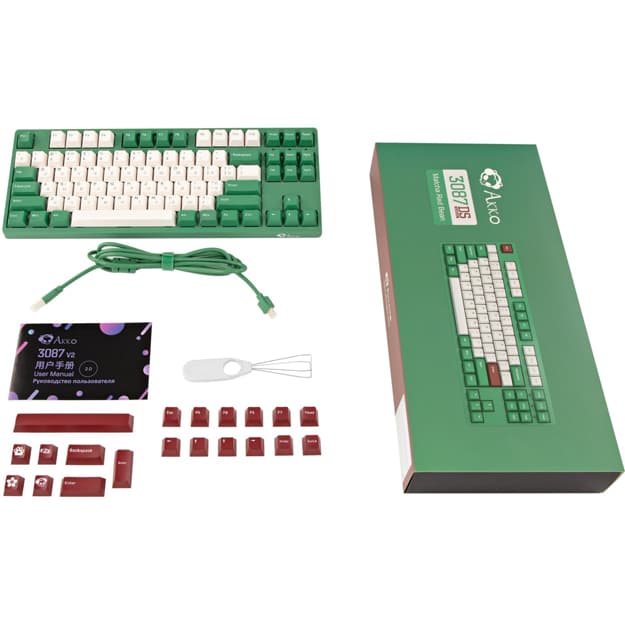 Клавиатура Akko 3087 Matcha Red Bean Cherry MX Silent Red RU (A3087_MA_CSR) — 8