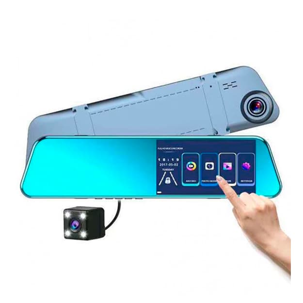 Orqa ko‘rinish kamerasi bilan sensor displeyli videoregistrator-oyna HD 5.18 (2 kamera) — 1