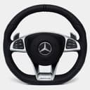 Avtomobil ruli Mercedes w205 Tiptronic, qora teri