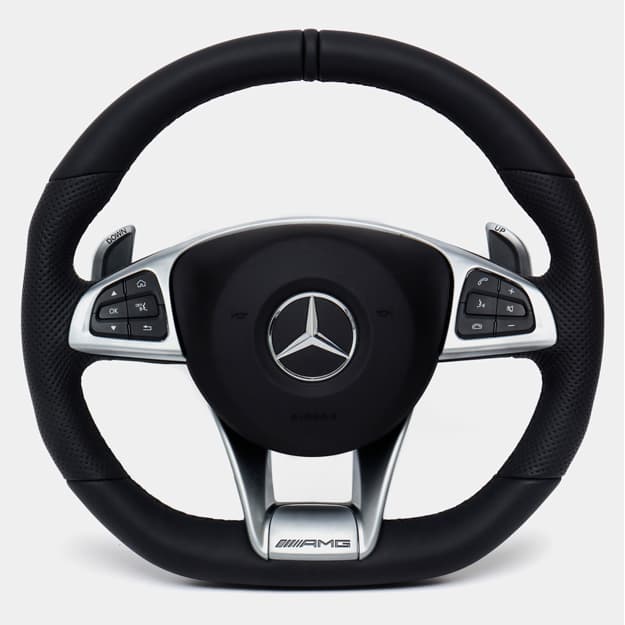 Avtomobil ruli Mercedes w205 Tiptronic, qora teri — 1