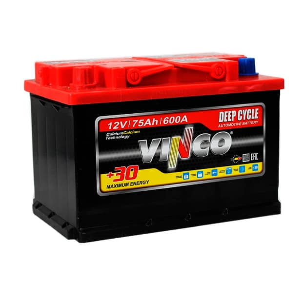 Аккумулятор Vinco 6CT-75 АПЗ L(1) — 1