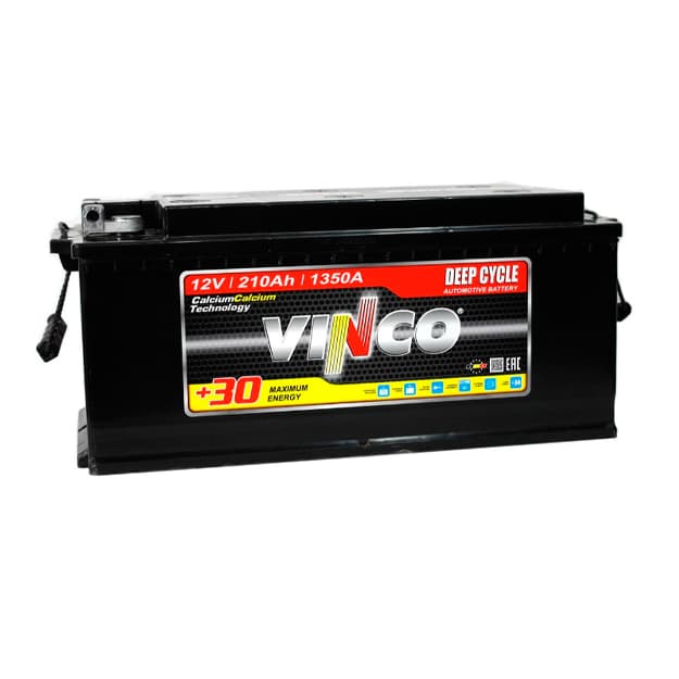 Аккумулятор Vinco 6CT-210 АПЗ П.П. L(4) (клемма конус) (крышка плоская) — 1