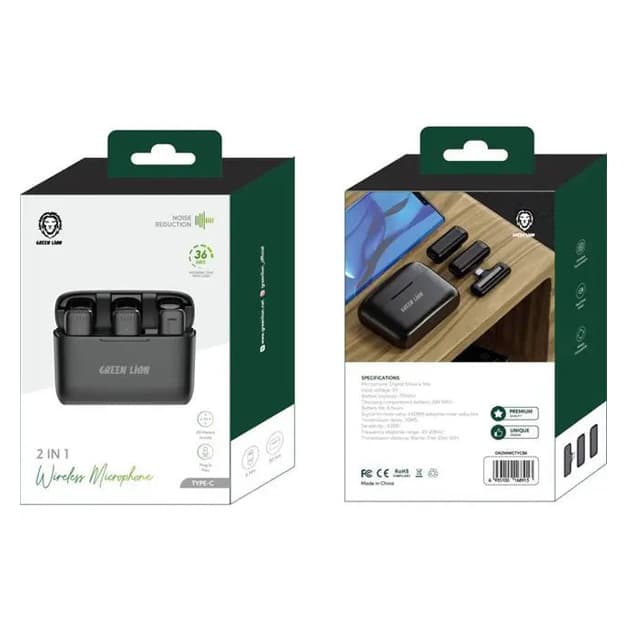 Беспроводной микрофон 2 в 1 с разъемом Lightning Green Lion GN2WMICLGBK — 3