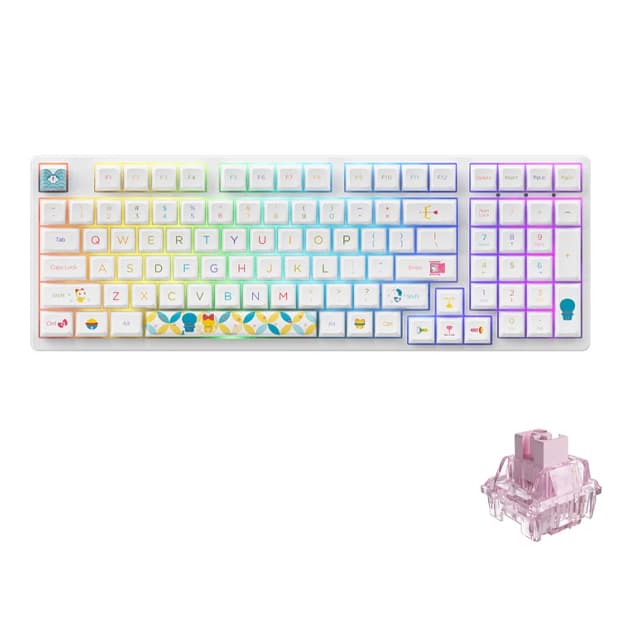 Механик клавиатура Akko 3098B Doraemon Rainbow CS Jelly Pink RGB (6925758617826) — 1