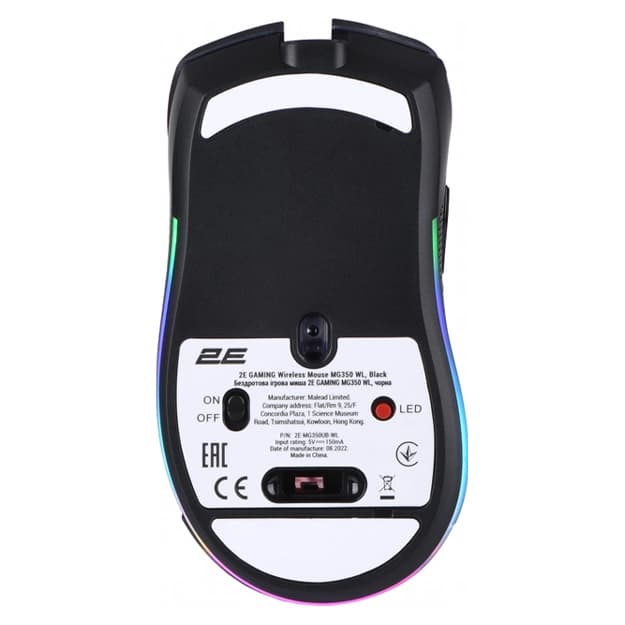 Мышь игровая 2E Gaming MG350 WL, RGB USB Black (2E-MG350UB-WL) — 6