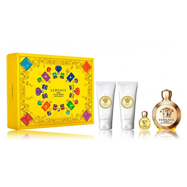 Versace Eros Pour Femme 100ML EDP+5ML EDP+100ML BODY LOTION+100ML — 1