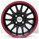 Diska mashina uchun R13 220 4-114 MATT BLACK REDLINE 4 ta