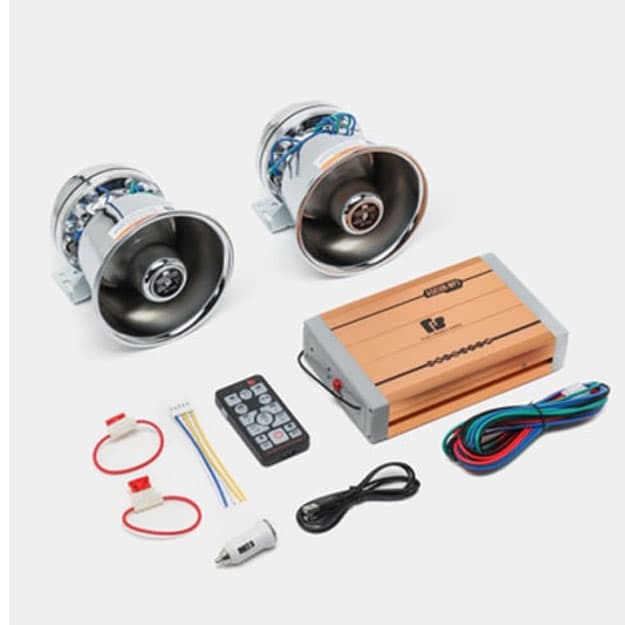 Avtomobil sirenasi AS830 2 karnay 18 ta ovozli MP3 mikrofon kontrolleri bilan — 1