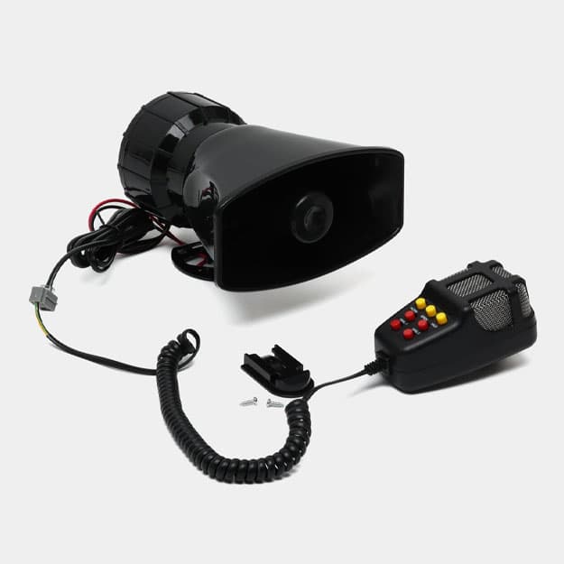 Avtomobil va motottsikl uchun mikrofonli sirena, karnayli 3 tonli, 12V — 1