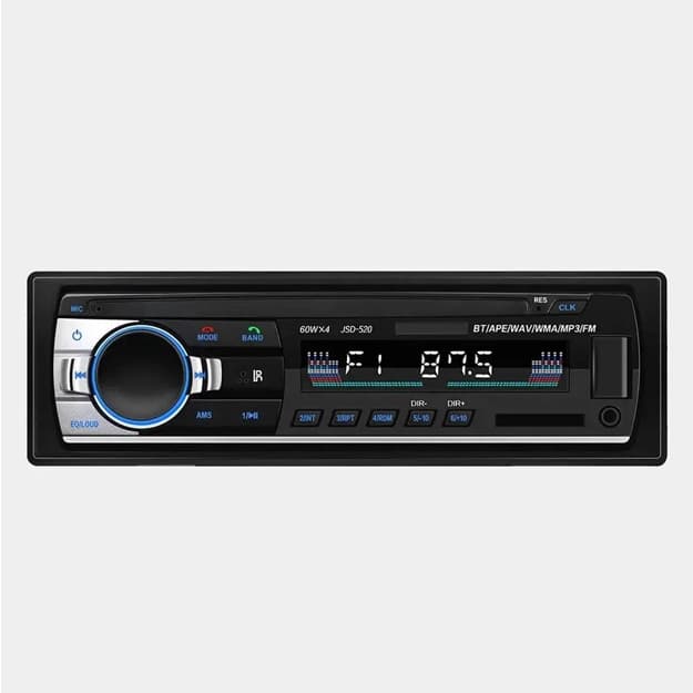 Avtomobil radiosi 1 DIN, masofadan boshqarish pulti bilan multimedia, Bluetooth, USB, AUX, misroSD — 1