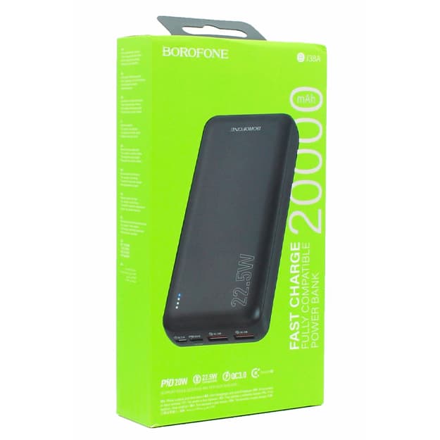 Tashqi batareya Borofone BJ38A 20000mAh, qora — 1